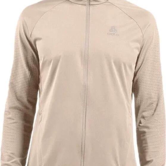 Hybrid Running Jacket Odlo Zeroweight Warm 2.0 Beige