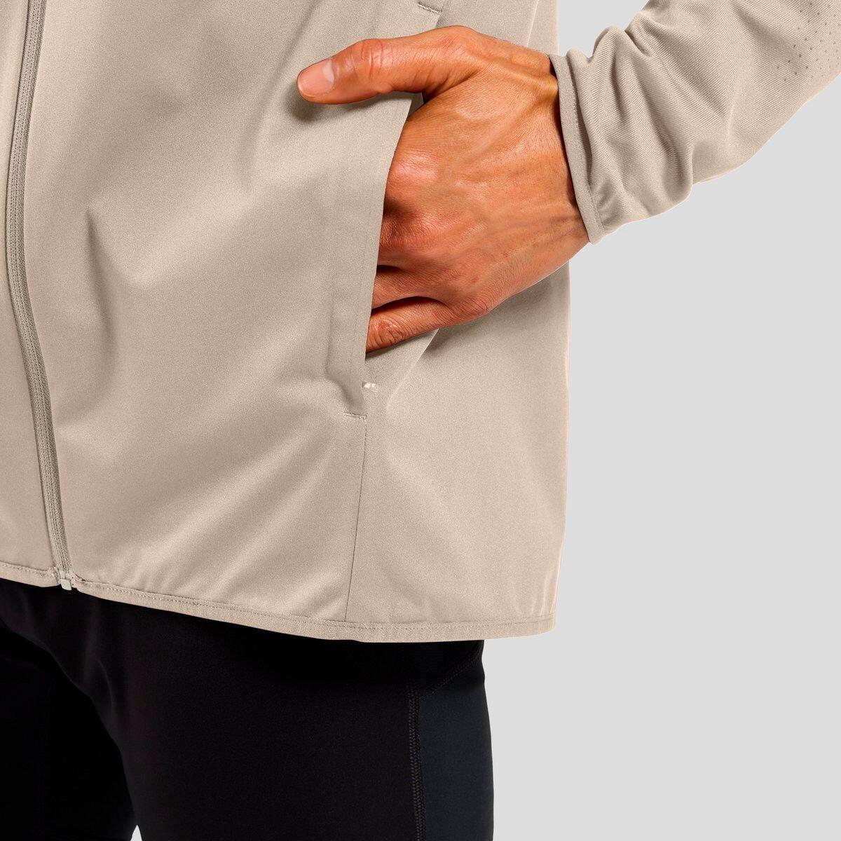 Veste Running Hybride Odlo Zeroweight Warm 2.0 Beige Homme 4/7