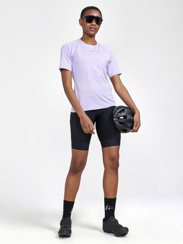 Maillot manches courtes vélo Craft ADV Gravel Lavande Femme 4/5
