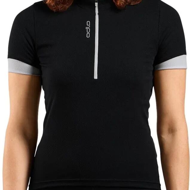 Odlo Essentials 1/2 Zip Women's Short Sleeve Jersey Black