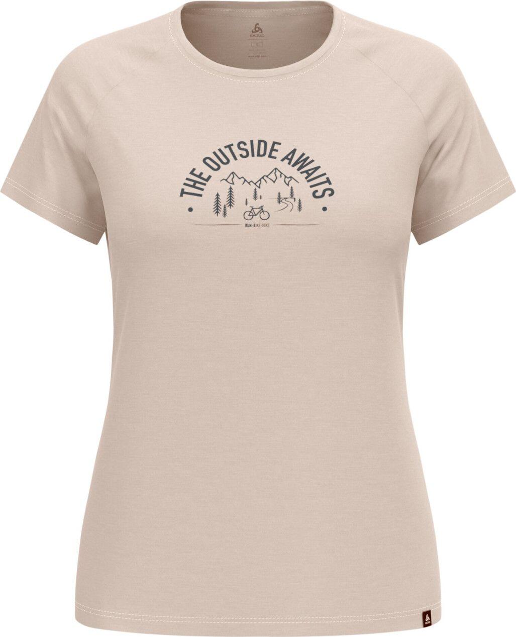 T-shirt Technique Femme Oldo Ride 365 Performance Wool 130 Beige 1/6