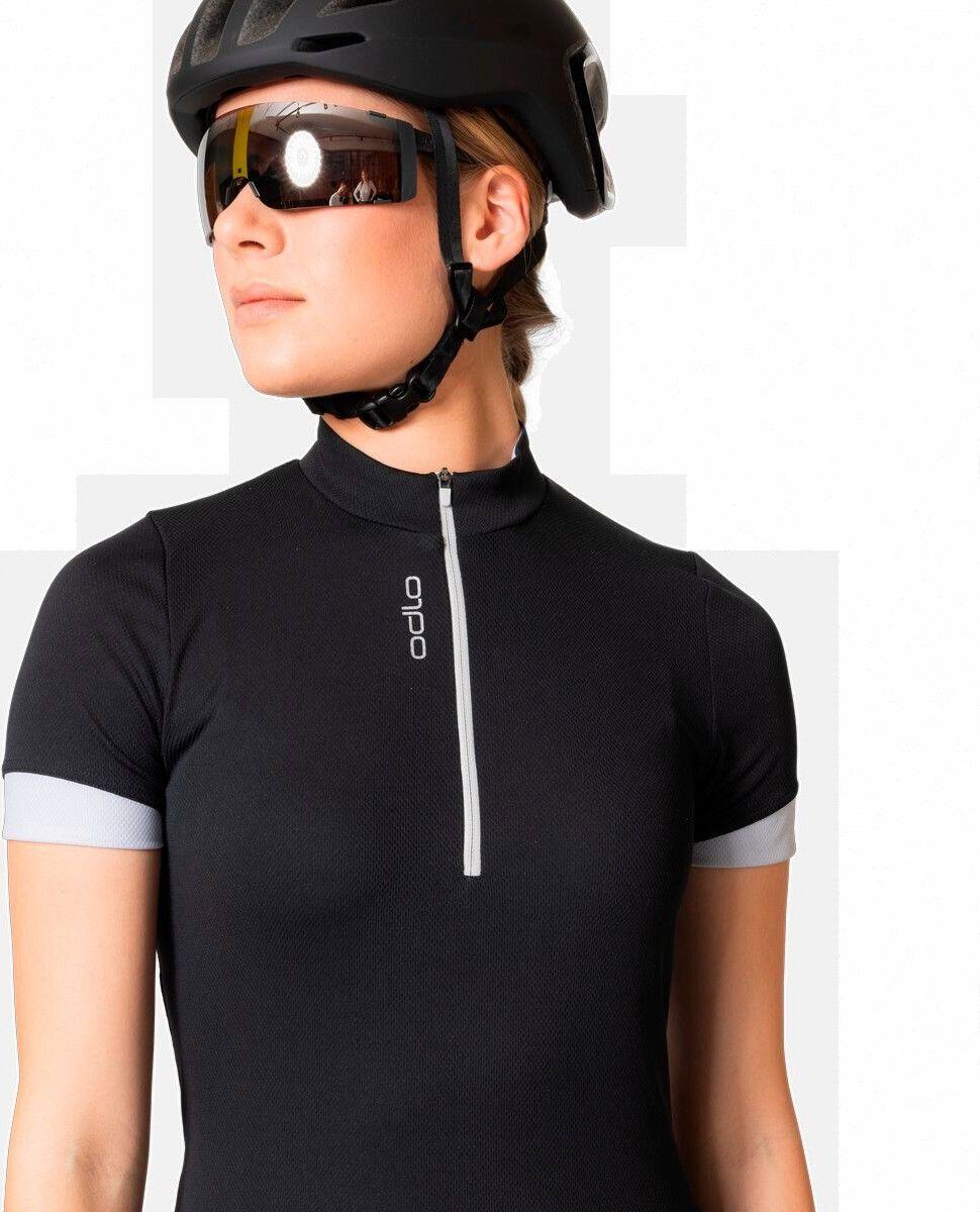 Maillot Manches Courtes Femme Odlo Essentials 1/2 Zip Noir 4/7