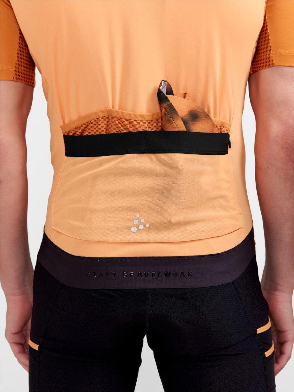 Maillot manches courtes Craft Pro Gravel Pêche/Désert Homme 4/6