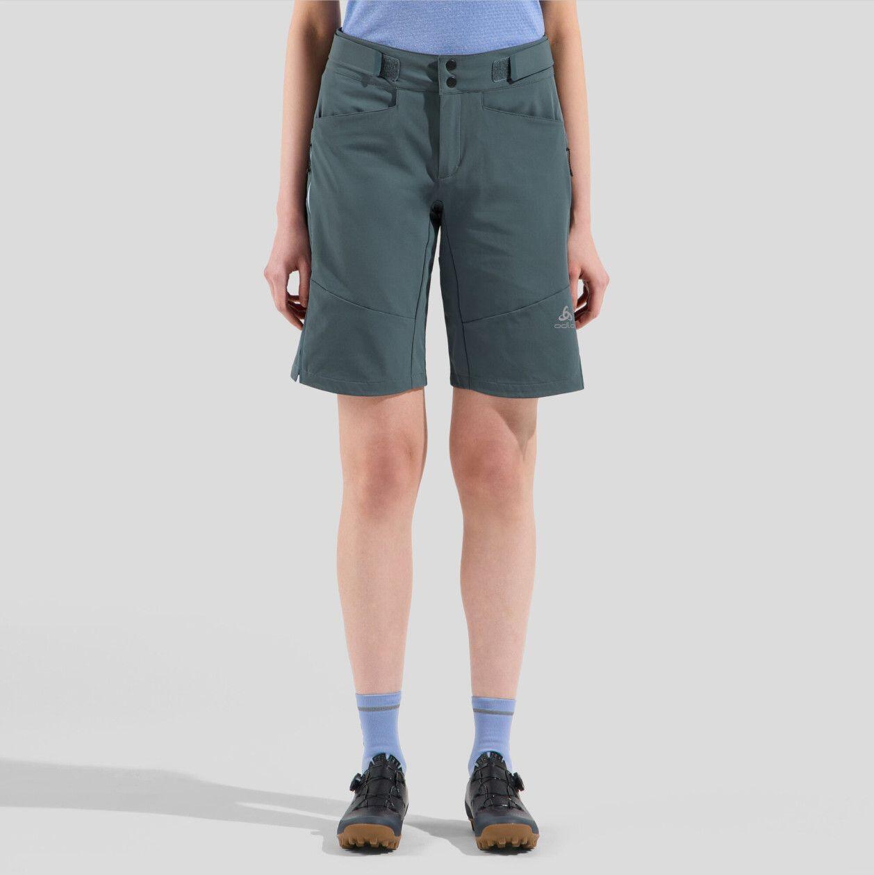 Pantaloncini da donna Odlo X-Alp Explorer MTB Overshort Grey/Blue 3/5