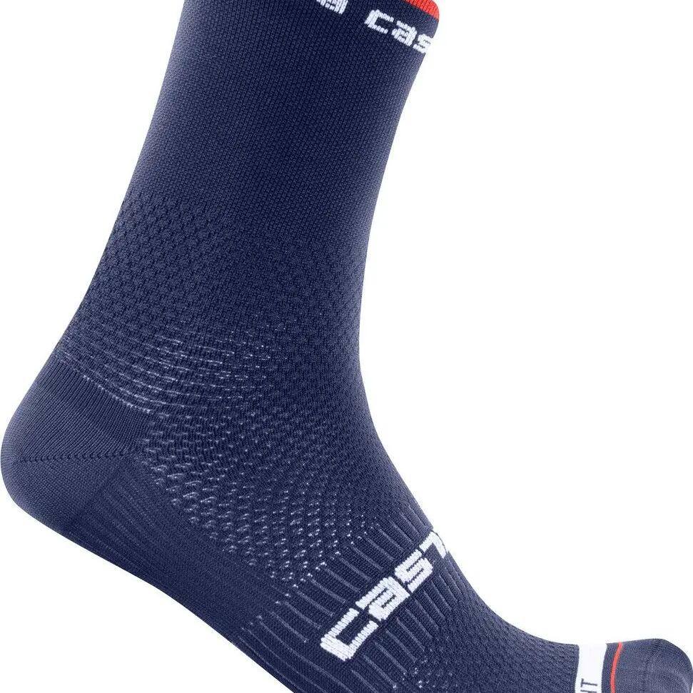 Castelli Rosso Corsa Pro 15 Unisex Socks Blue/White