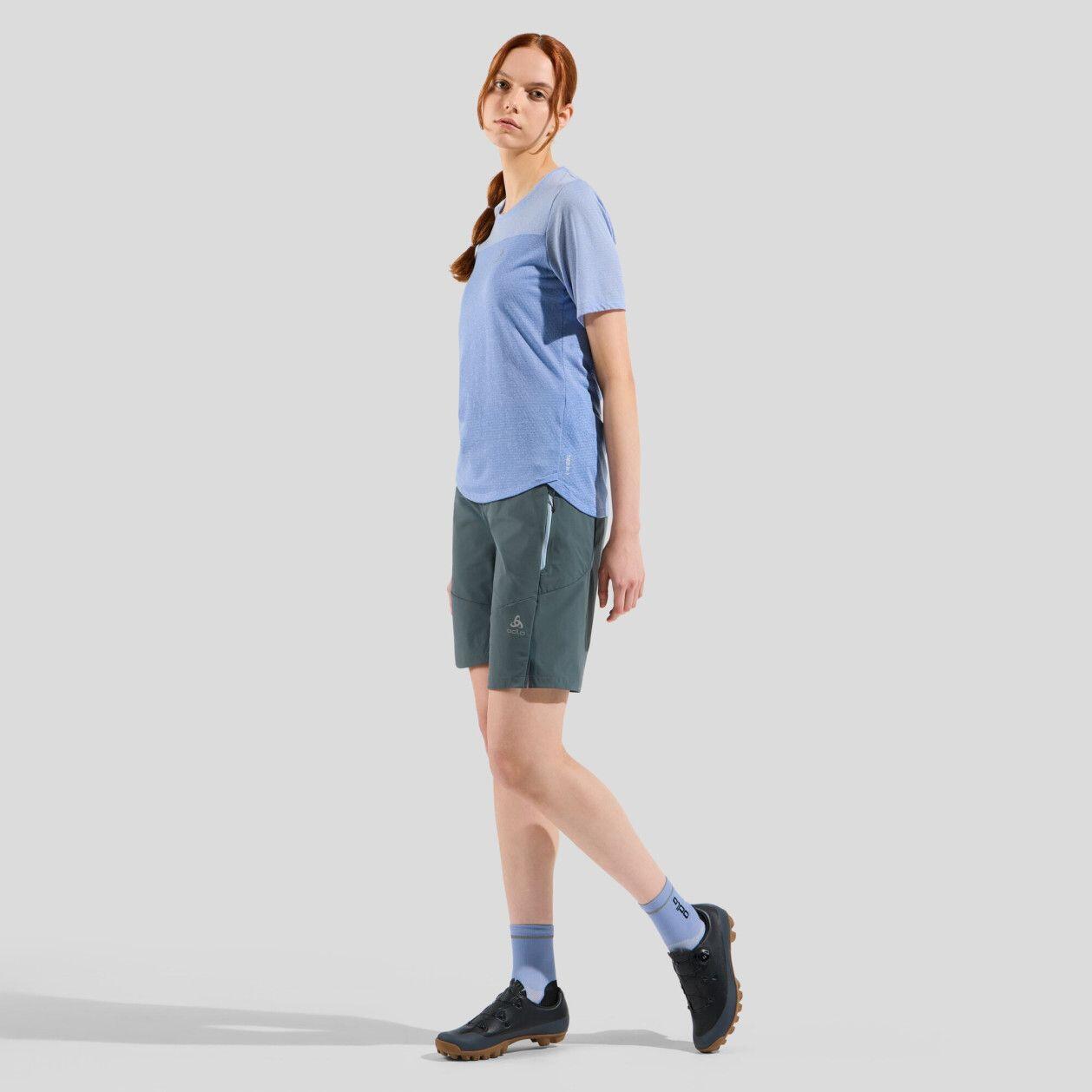 Pantaloncini da donna Odlo X-Alp Explorer MTB Overshort Grey/Blue 5/5