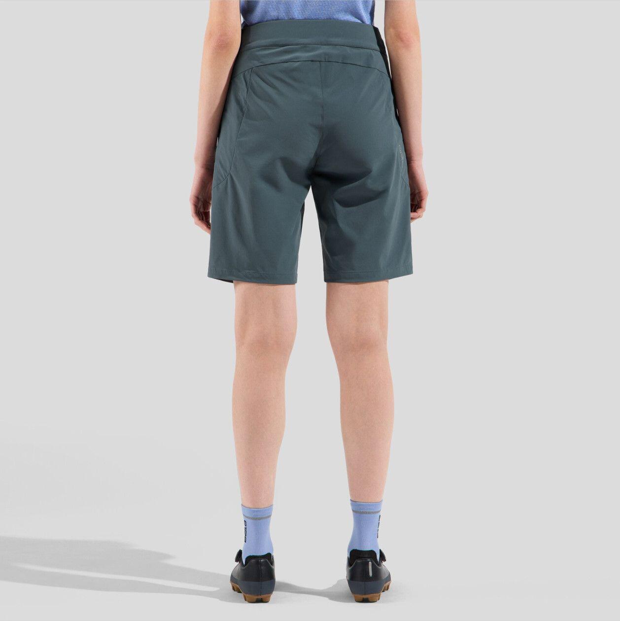 Pantaloncini da donna Odlo X-Alp Explorer MTB Overshort Grey/Blue 4/5