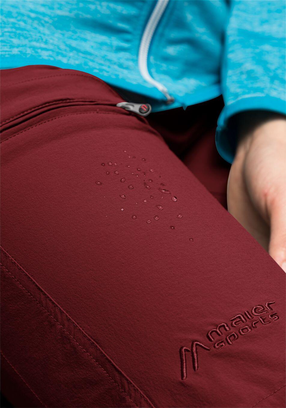 Pantaloni Maier Sports Lulaka Donna Rosso - Lunghezza corta 3/3