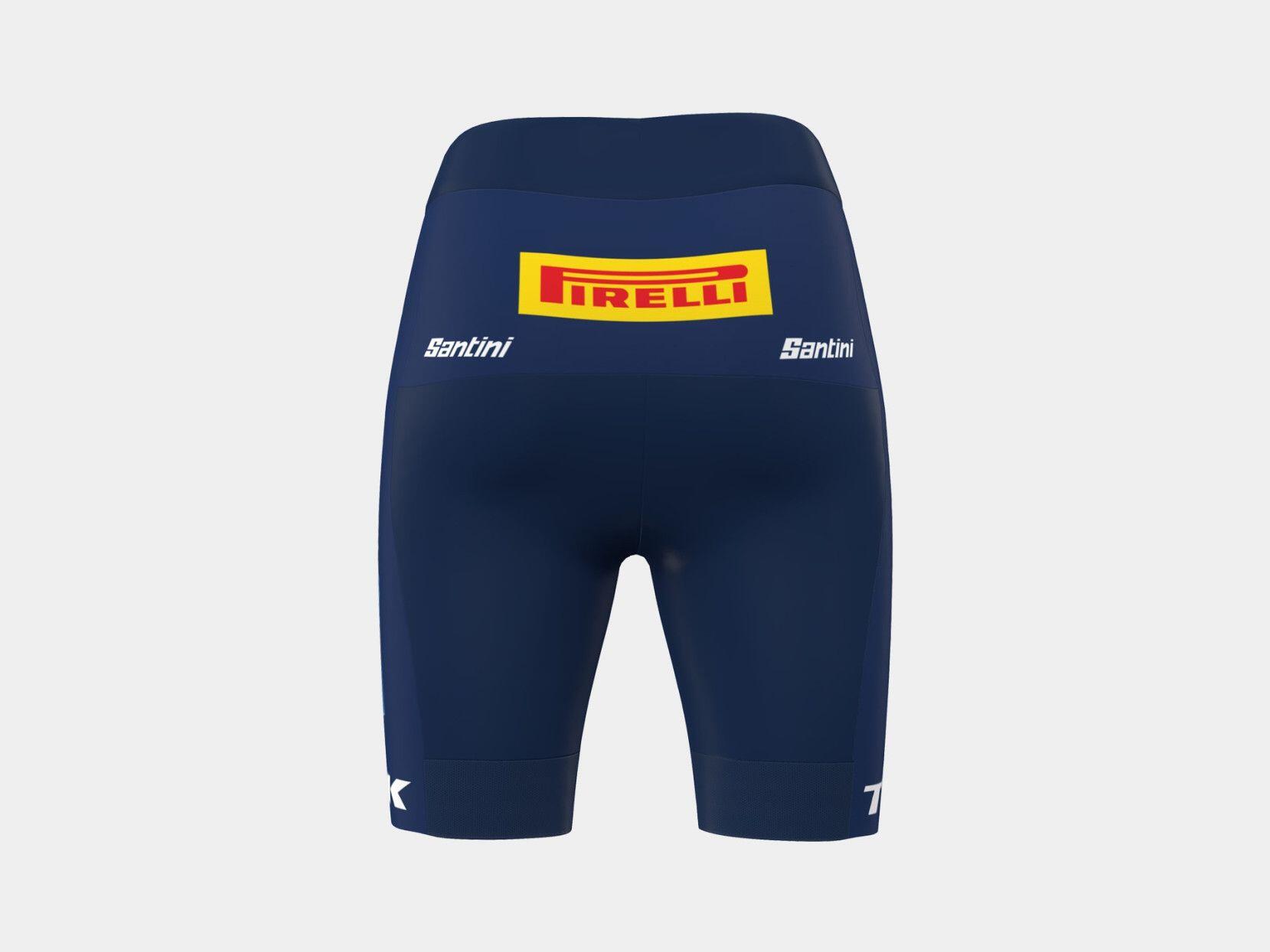 Cuissard Sans Bretelles Femme Santini x Lidl Trek 2023 Fan Line Bleu 2/2