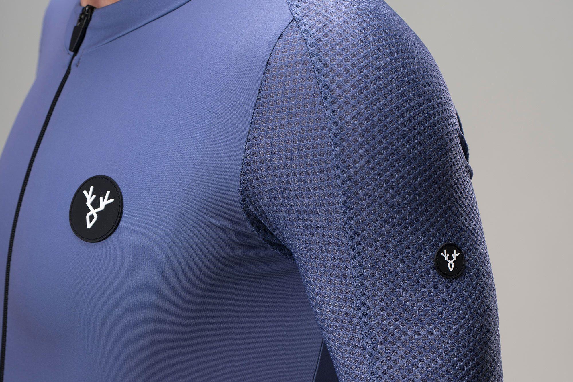 Maillot Manches Longues mi-saison LeBram Turini Bleu Gris 3/7