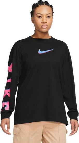 Nike Sportswear Black Long Sleeve T-Shirt Zwart