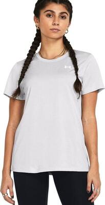 Dames t-shirt ua tech™ twist under armour zwart en wit