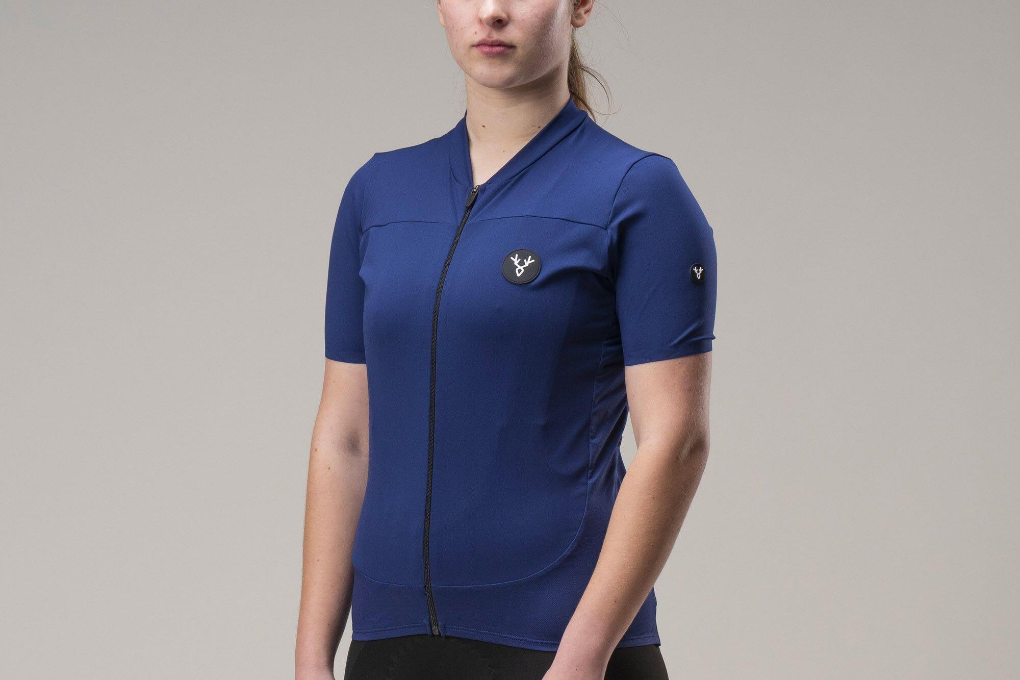 Maillot Manches Courtes Femme LeBram Ventoux Bleu Marine 2/7