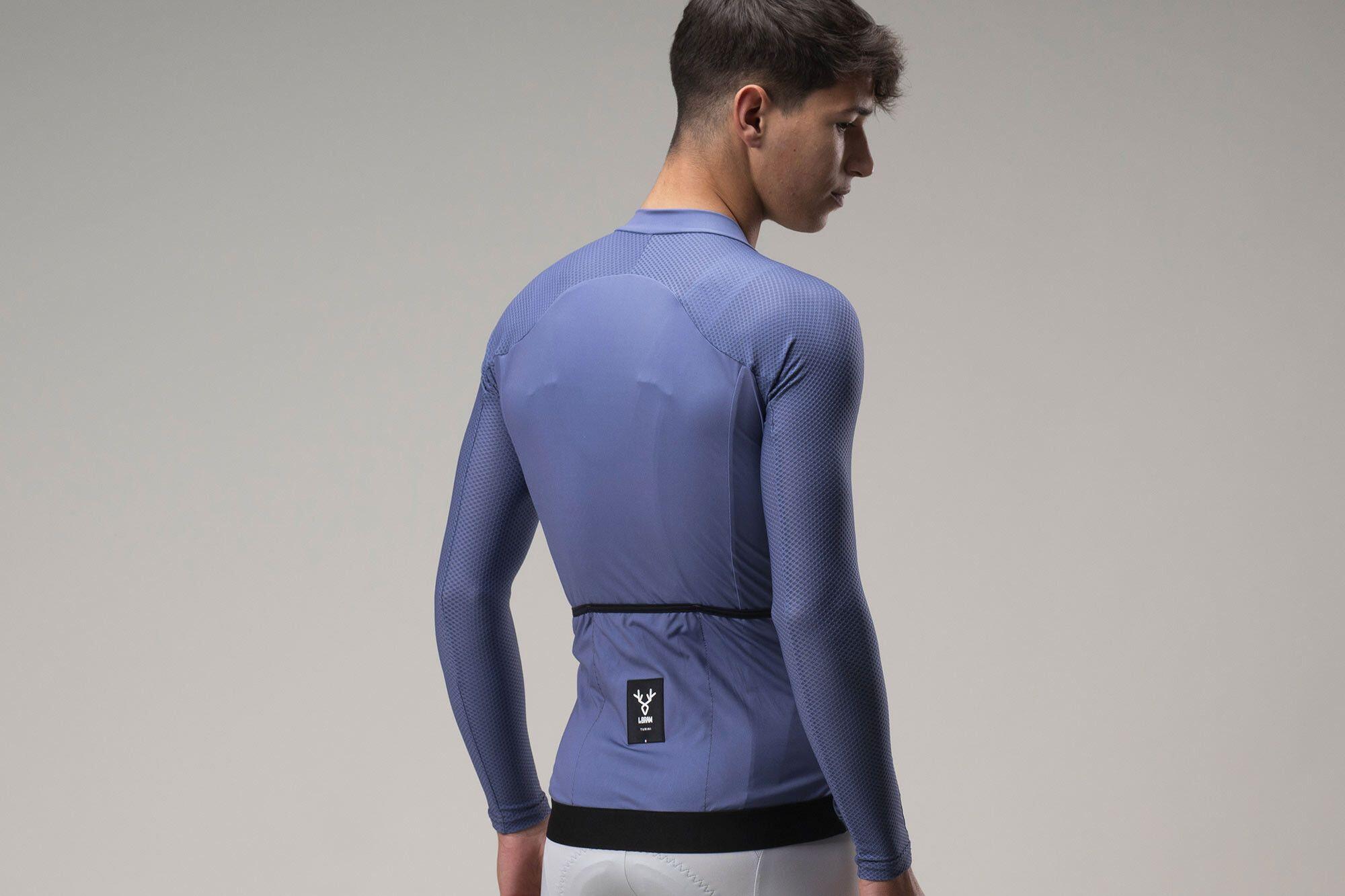 Maillot Manches Longues mi-saison LeBram Turini Bleu Gris 5/7