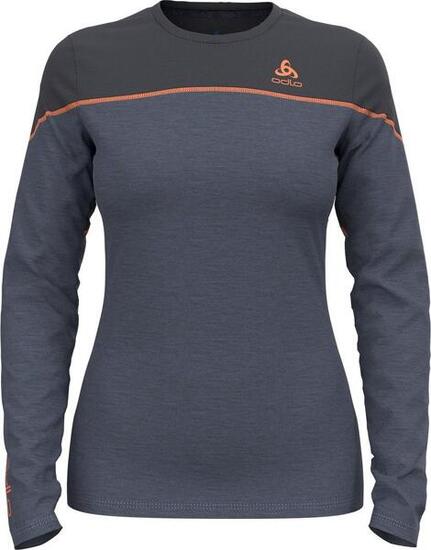 Base Layer Femme Odlo Revelstoke Performance Wool Warm Gris/Bleu