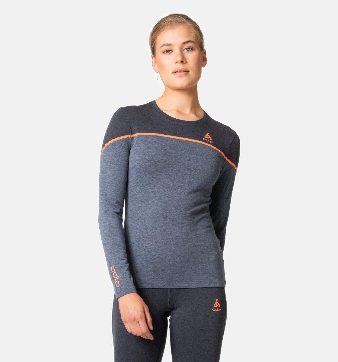 Base Layer Femme Odlo Revelstoke Performance Wool Warm Gris/Bleu 4/7