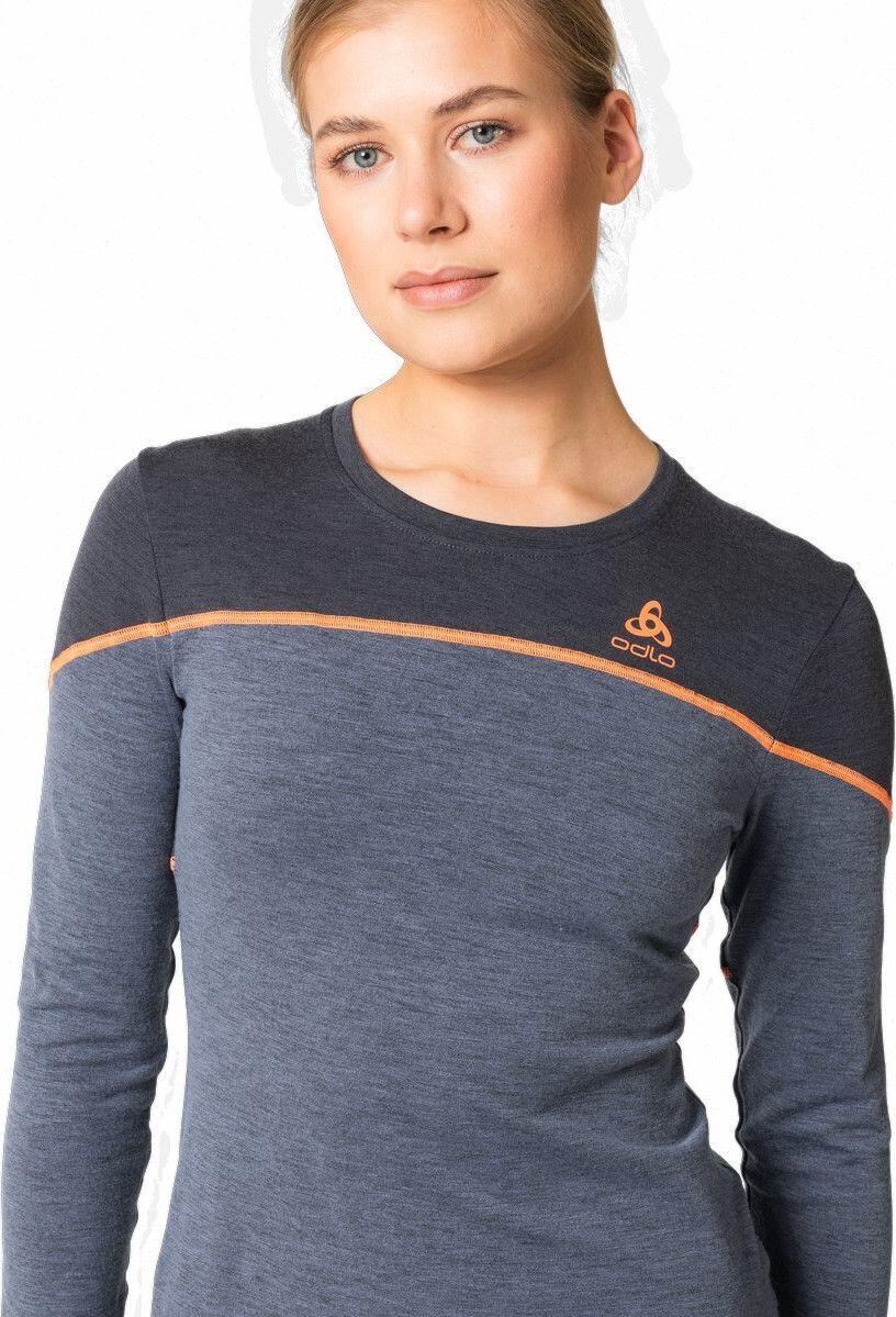 Base Layer Femme Odlo Revelstoke Performance Wool Warm Gris/Bleu 6/7
