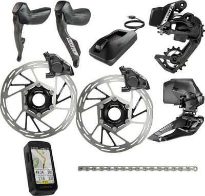 Gruppo Sram Force AXS E1 2x12V con Hammerhead Karoo