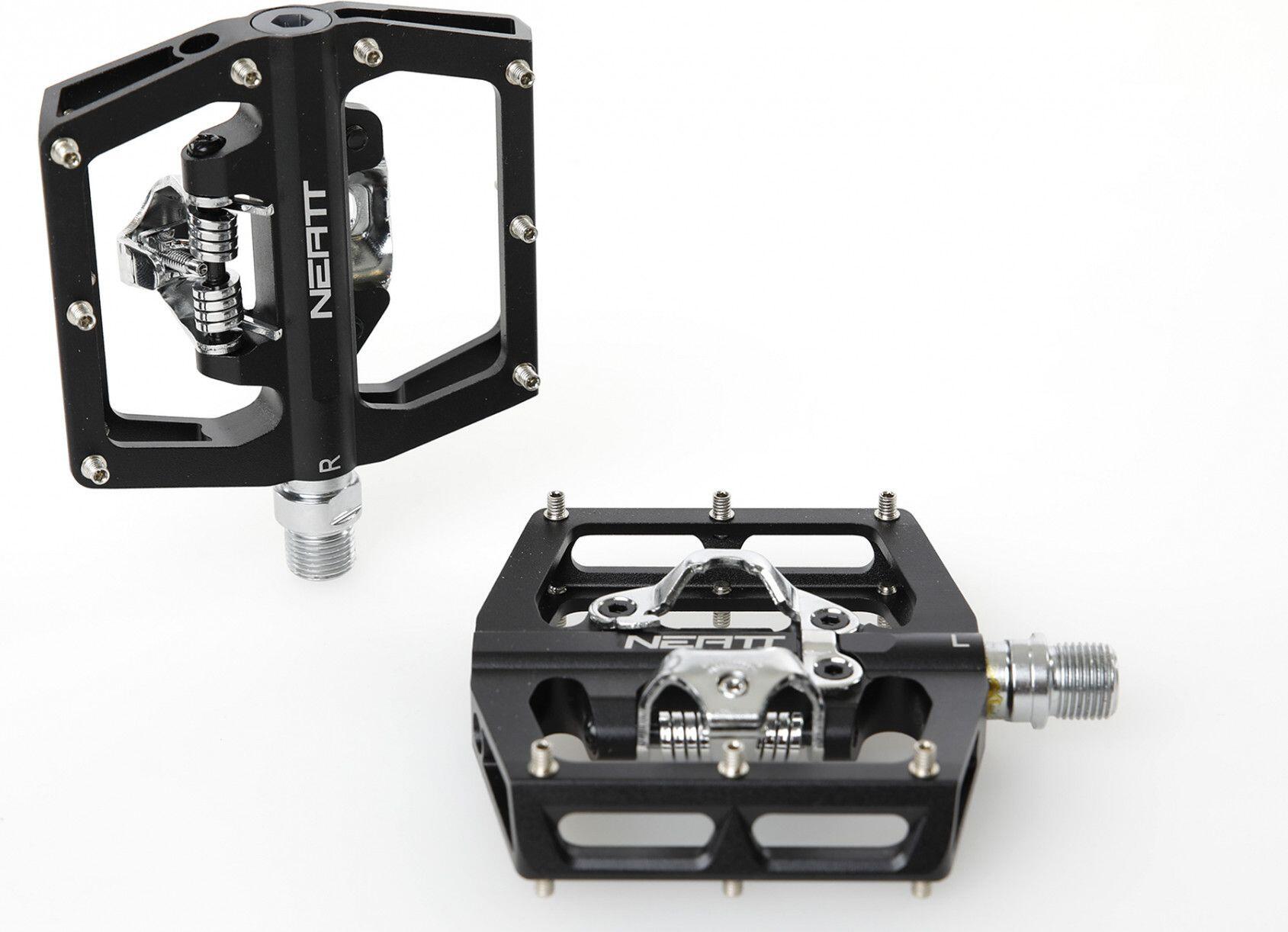 Paire de Pédales Semi-Automatiques avec Cages Neatt Single Side SPD Noir 2/5