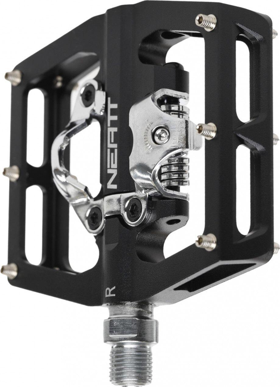 Paire de Pédales Semi-Automatiques avec Cages Neatt Single Side SPD Noir 4/5