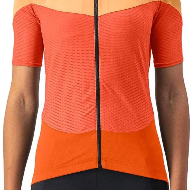 Castelli Gradient Color Block Orange Women's Short Sleeve Jersey