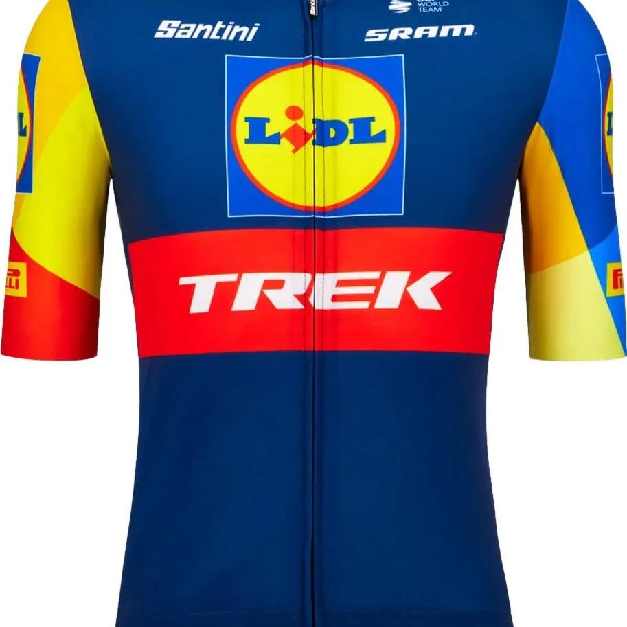 Santini x Lidl Trek 2023 Fan Line Women's Short Sleeve Jersey Blue