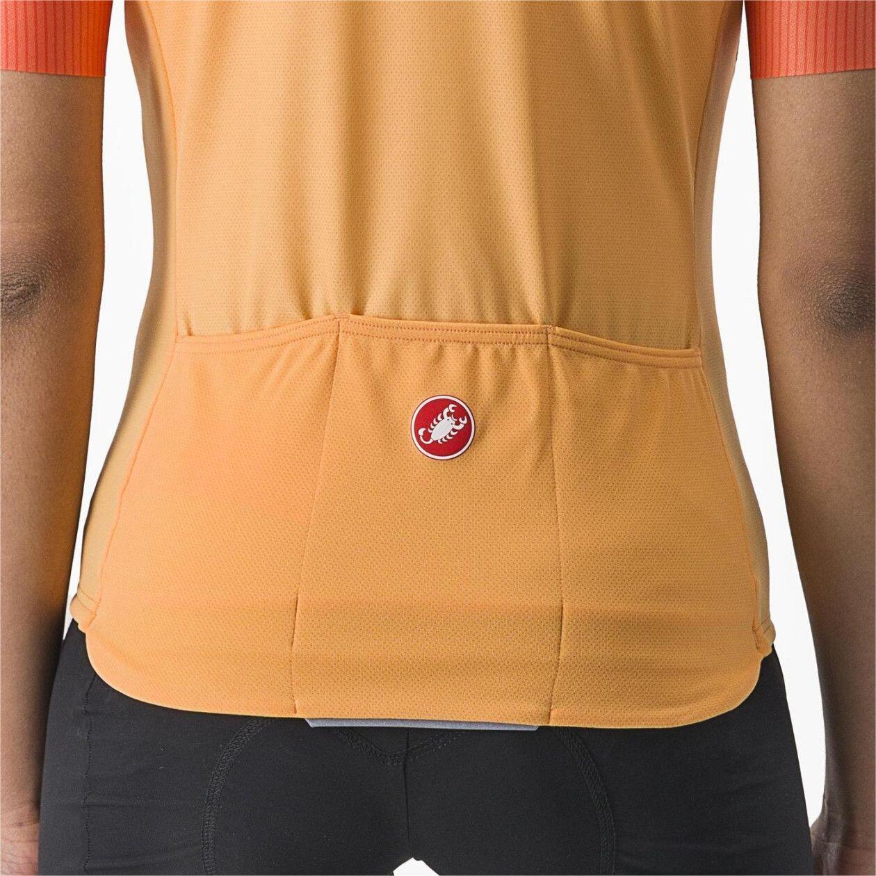 Maglia Castelli Velocissima donna a manica corta arancione 3/5