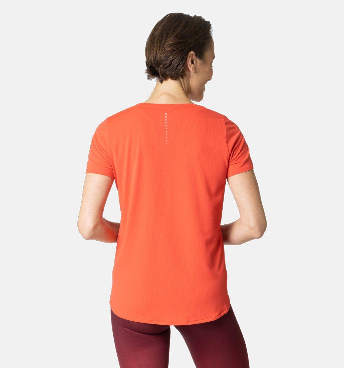 T-Shirt Running Odlo Zeroweight Chill-Tec Rouge Femme 2/7