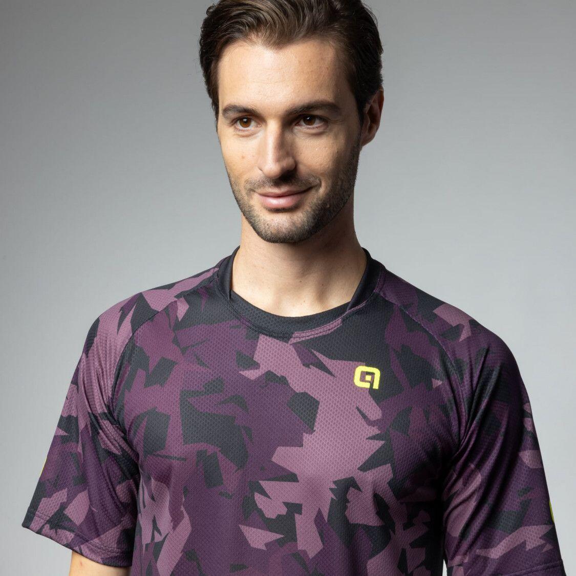 Maillot Manches Courtes Alé Corner Violet 3/5