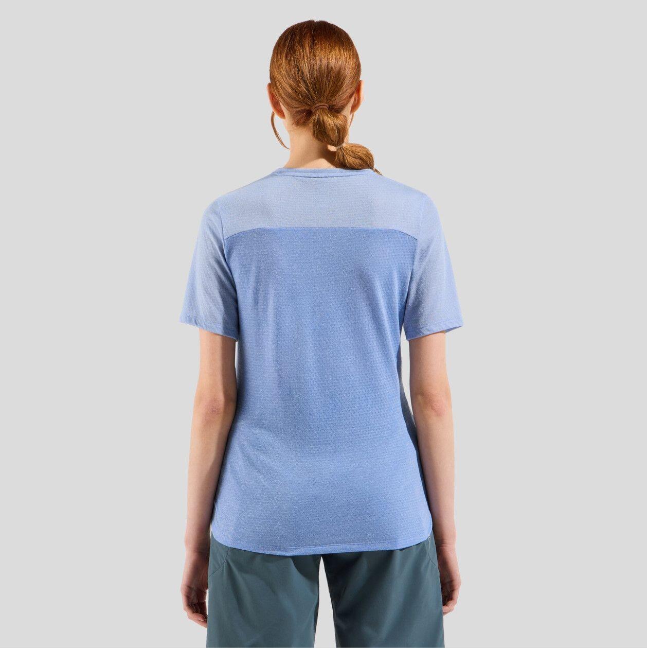 T-shirt feminina Odlo X-Alp Linencool para ciclismo de montanha Azul 4/7