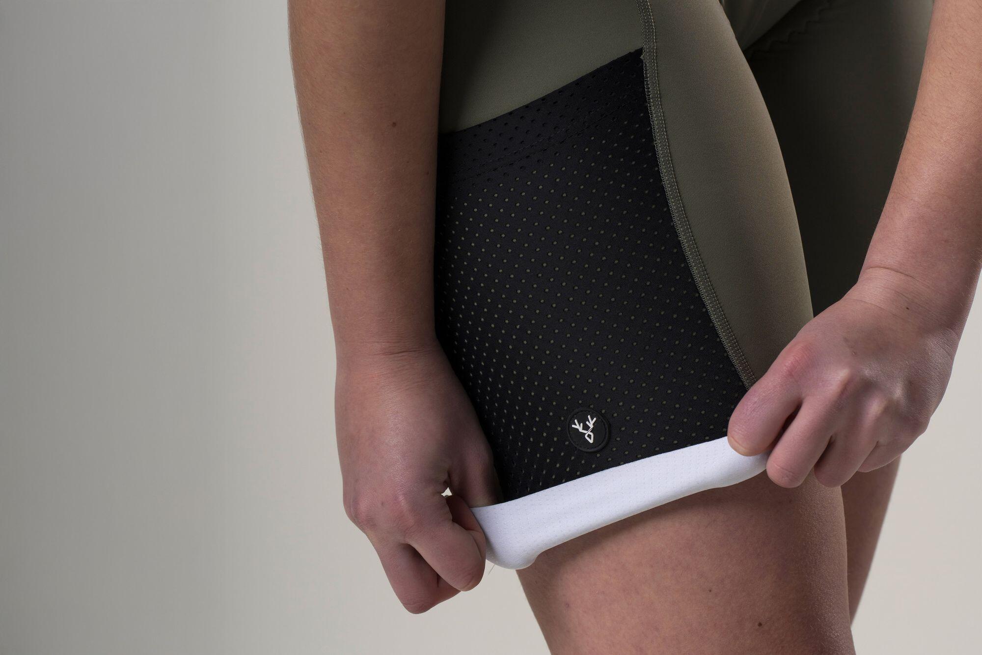 Pantaloncini da ciclismo da donna LeBram Off-Road Cargo verde kaki 5/5