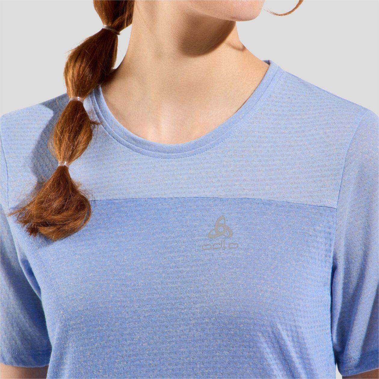 T-shirt feminina Odlo X-Alp Linencool para ciclismo de montanha Azul 6/7