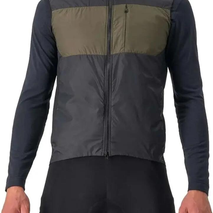 Castelli Unlimited Puffy Windbreaker Sleeveless Vest Black/Brown