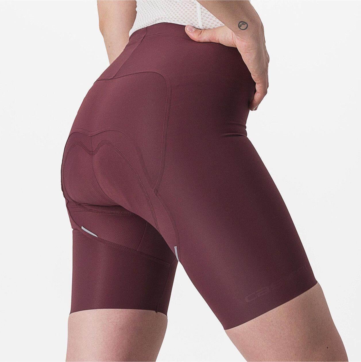 Cuissard Court Sans Bretelles Femme Castelli Free Aero RC Bordeaux 4/5