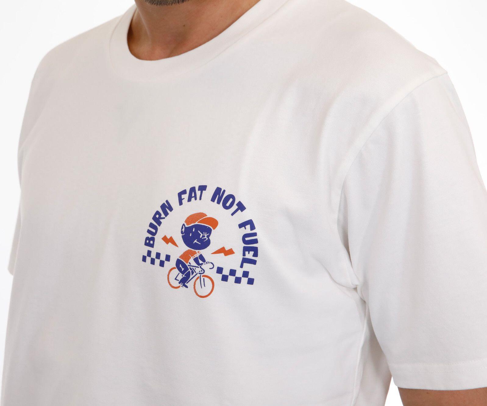T-Shirt LeBram Burn Fat Not Fuel Blanc 5/6