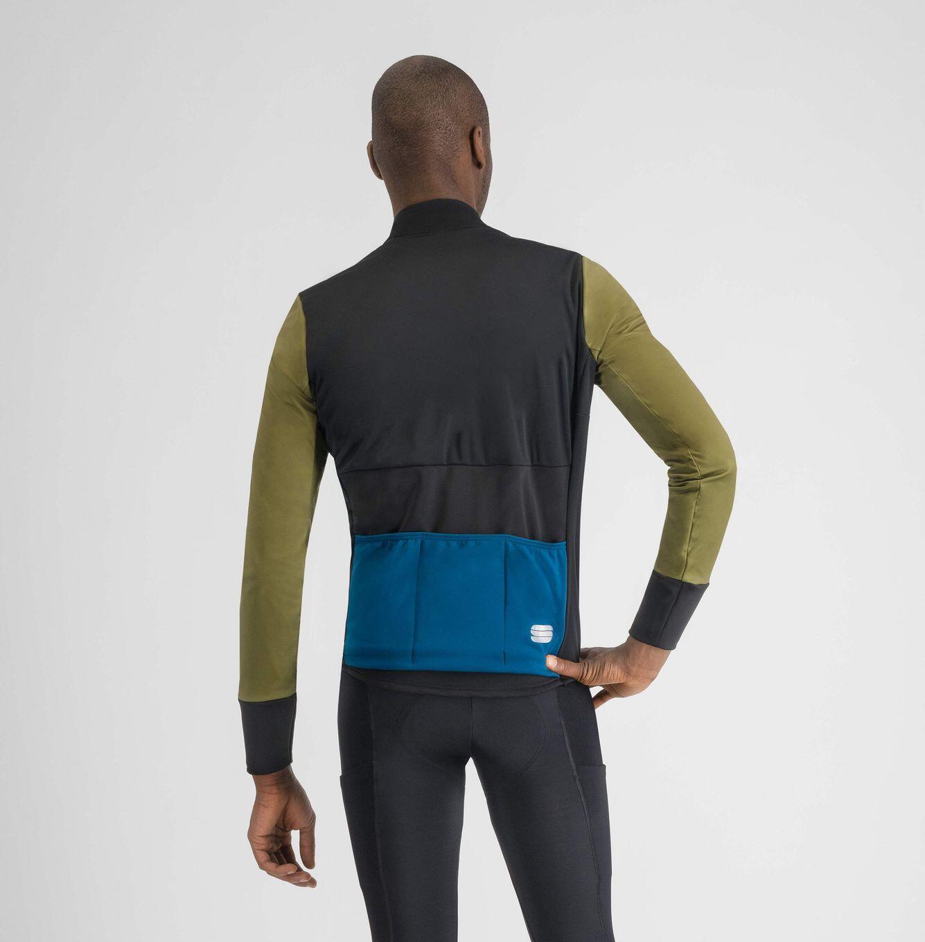 Veste Manches Longues Homme Sportful Supergiara Noir/Vert/Bleu 2/6