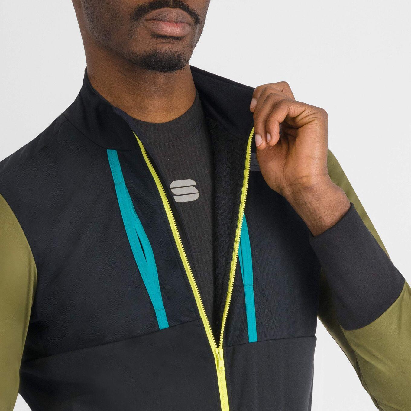 Veste Manches Longues Homme Sportful Supergiara Noir/Vert/Bleu 5/6