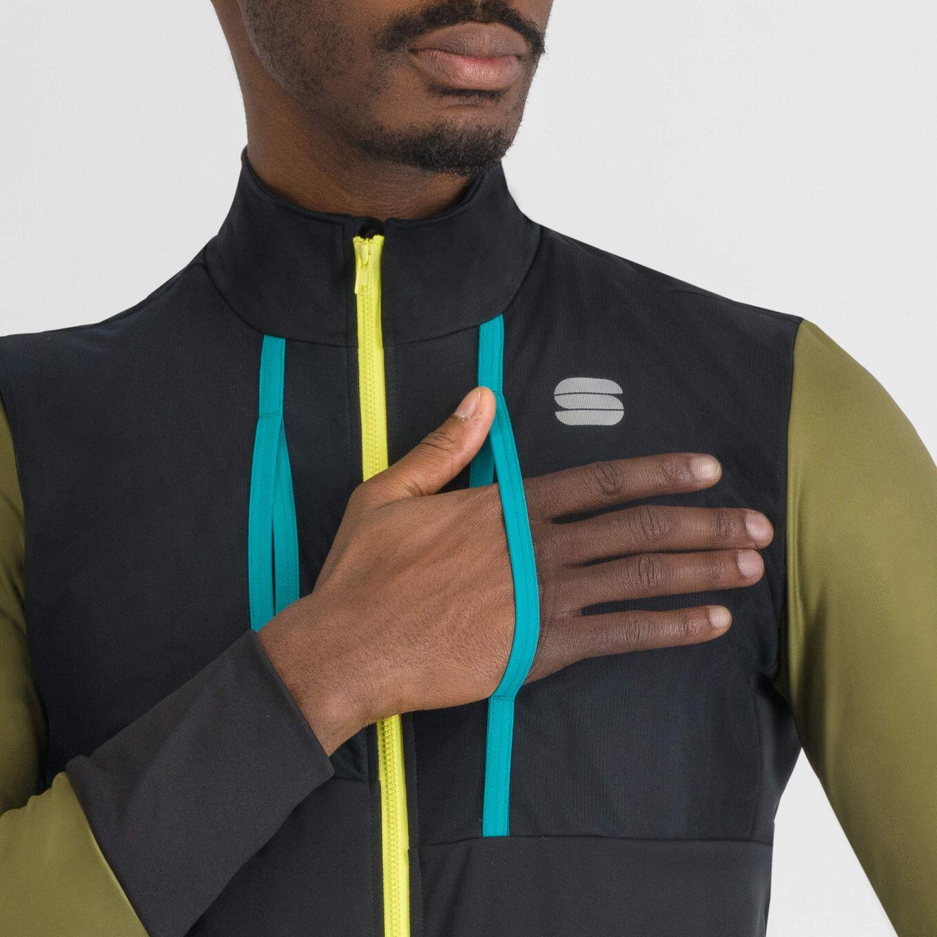 Veste Manches Longues Homme Sportful Supergiara Noir/Vert/Bleu 4/6