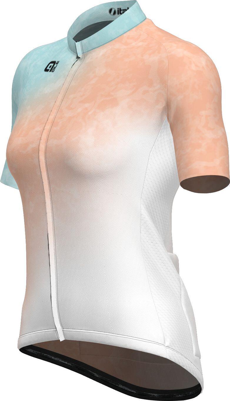 Maglia Manica Corta Donna Alé Asphalt Pastel — Blu e Mint, 3 Tasche 3/4