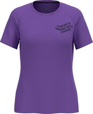 Odlo essential print dames jersey met korte mouwen paars