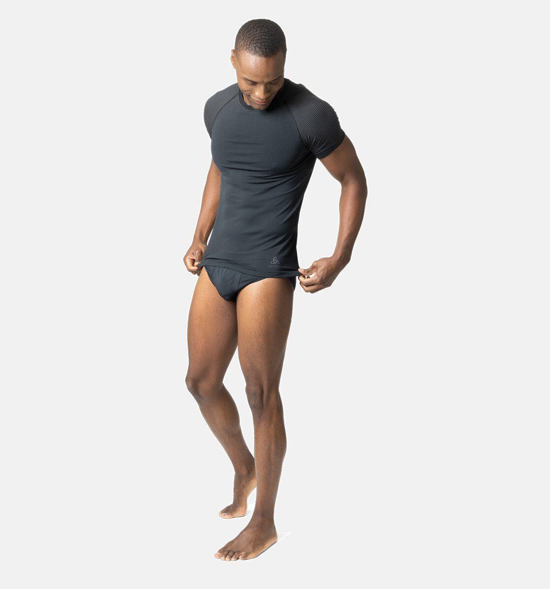 Camiseta Manches Courtes Odlo Performance Light Eco Noir M 3/8