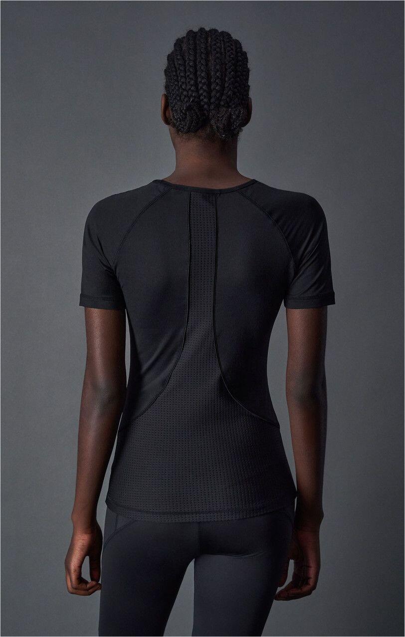 Camiseta de manga corta para mujer Champion C-Tech Negra 2/4