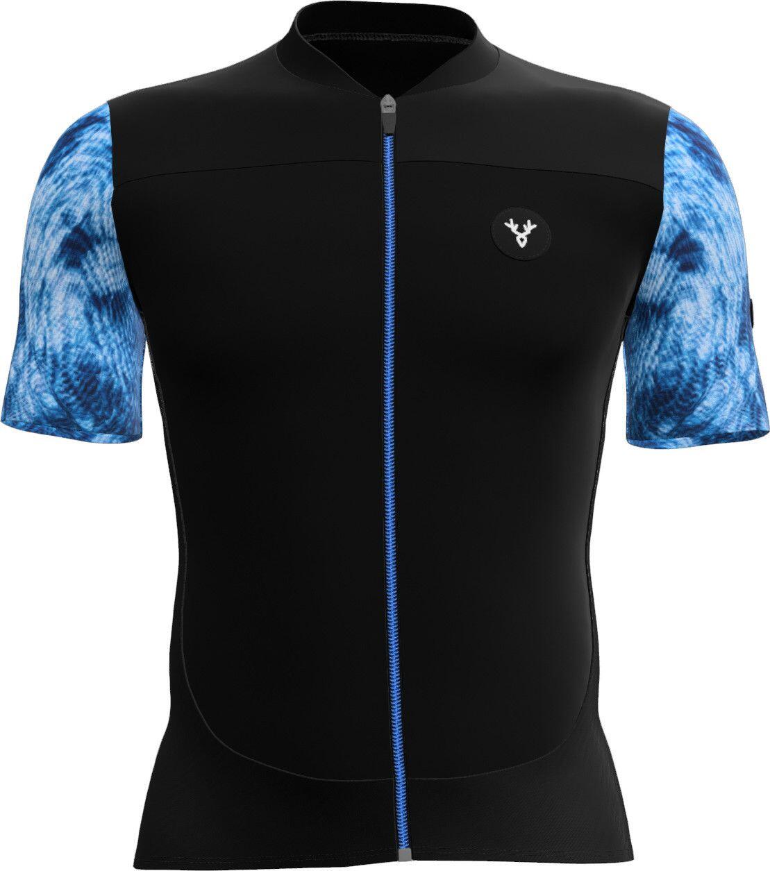 Maillot Manches Courtes LeBram Ventoux Élément Bleu Noir 1/3