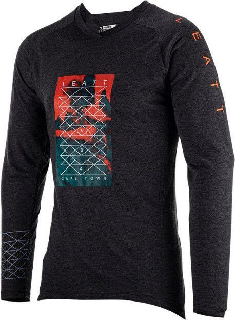 MTB-shirt Gravity 2.0 met lange mouwen, licht en comfortabel Zwart Heren 3/7