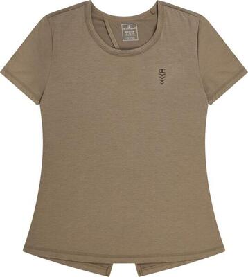 Champion athletic club dames t-shirt korte mouwen bruin