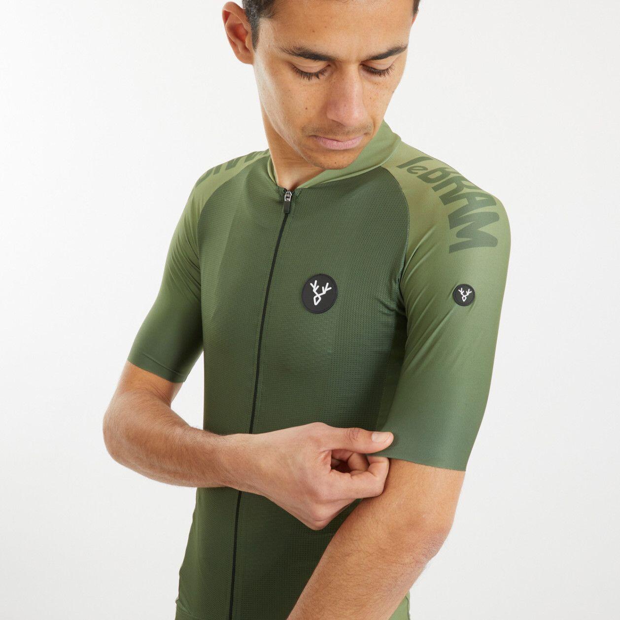 LeBram Glières Short Sleeve Jersey Khaki Green 4/5