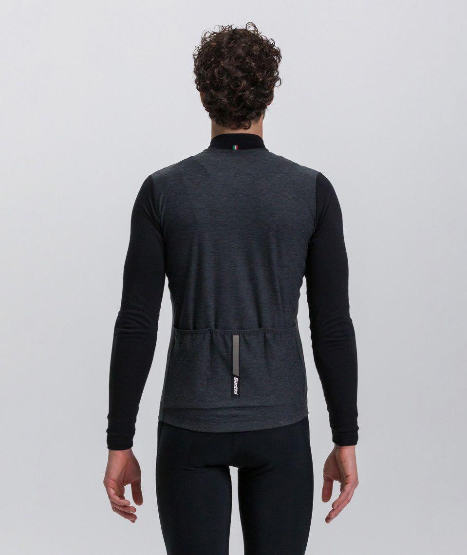 Santini Pure Long Sleeve Jersey Zwart 3/4