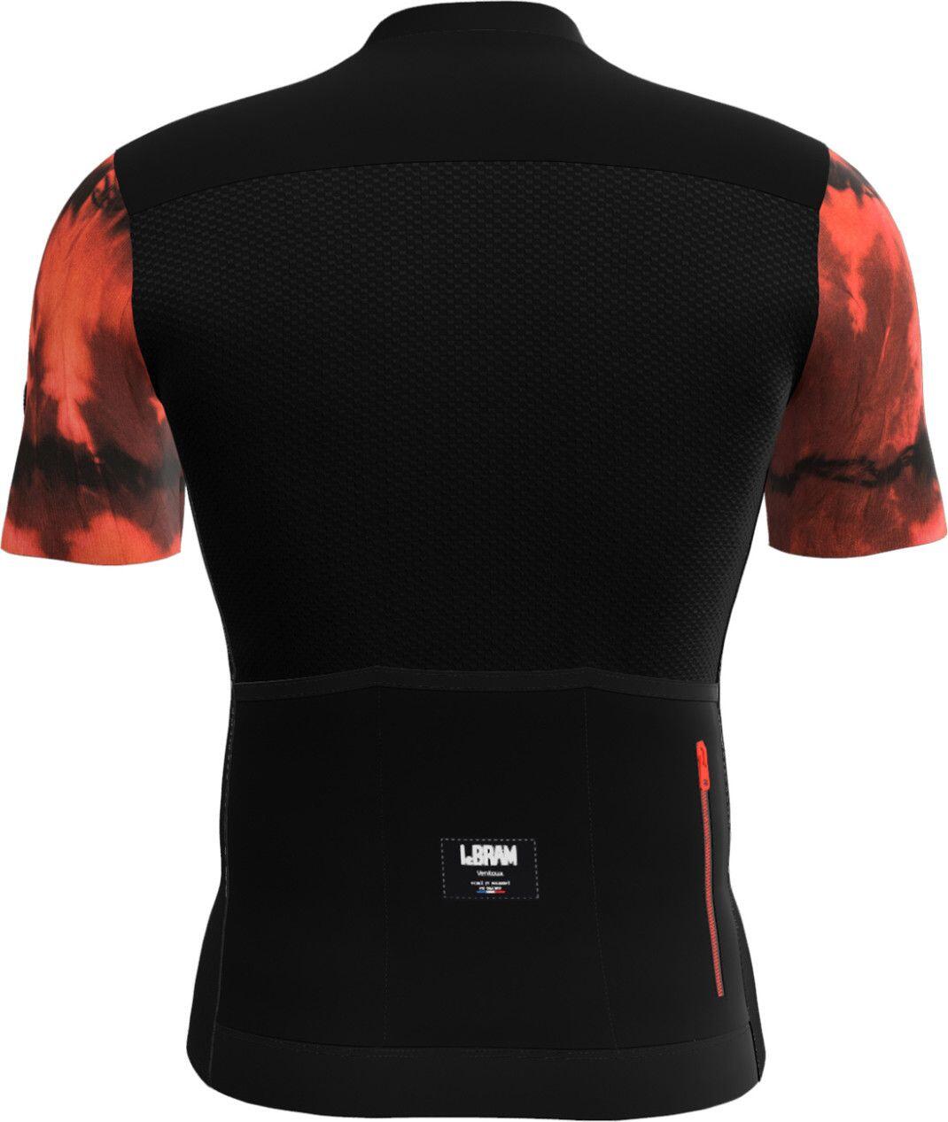 Maillot Manches Courtes LeBram Ventoux Élément Orange Noir 3/7