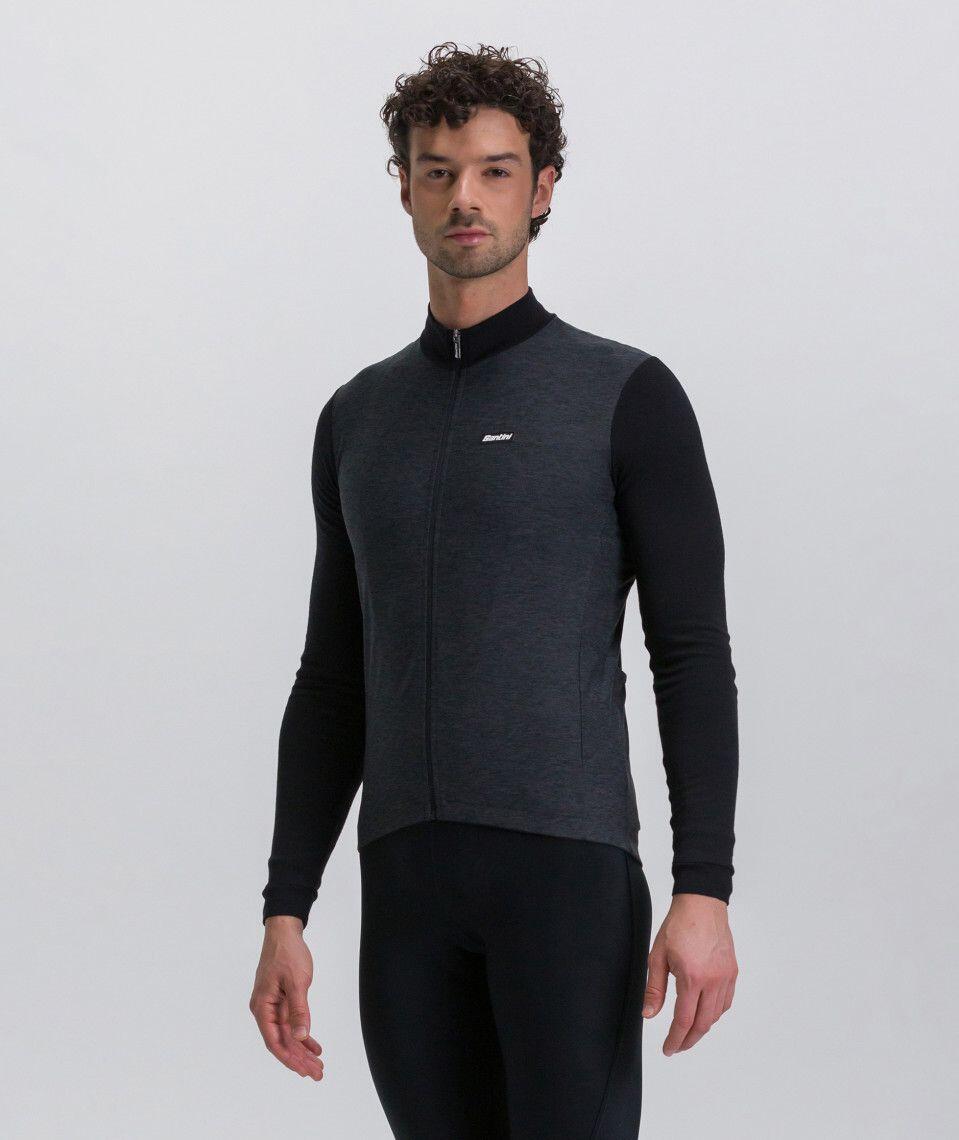 Santini Pure Long Sleeve Jersey Zwart 2/4