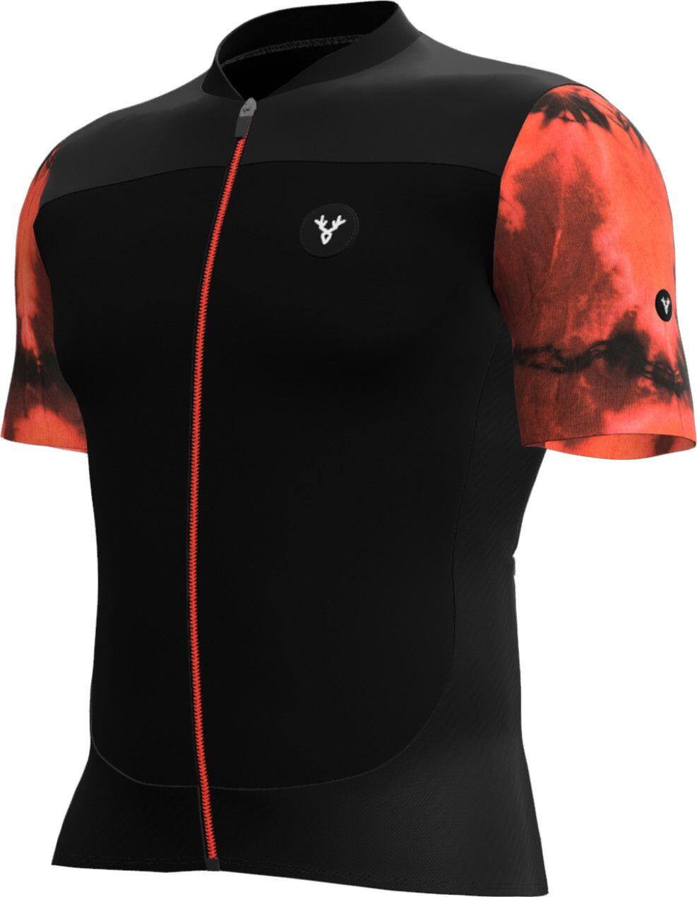 Maillot Manches Courtes LeBram Ventoux Élément Orange Noir 2/7